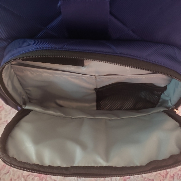 Quilted Royal Blue Diaper Bag, 3 Pieve Set,large Purse Tote  Royal Blue Baby Bag w/ Diaper Changer